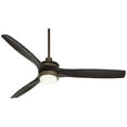 thumbnail image 2 of 52" Casa Vieja Rustic Farmhouse 3 Blade Indoor Ceiling Fan with Dimmable LED Light Remote Control Oil Rubbed Bronze Matte Black Wood for Living Room, 2 of 8