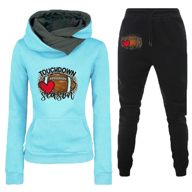 Puntoco Moda Mujer Otoño Invierno Trajes Chándales Impresión Manga Larga Jersey Sudaderas Pantalones Traje Liquidación Puntoco Puntoco-1611