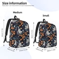 thumbnail image 3 of Rateoe Cute ghost in the flowers Pattern Canvas College Laptop Backpack,Travel Daypack,Durable Rucksack Travel Notebook Bag School Backpack Book Bag for Men Women-Medium, 3 of 7