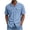 Light Blue, variant on Cmfcve Mens Short Sleeve Shirts Classic Lapel Collared Button Down Shirts Dressy Casual Summer Tops with Chest Pockets