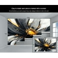 thumbnail image 4 of Floral Wall Mural - Abstract Flower Murals, Black And Gold Floral Large Wall Murals For Living Room, Flower Mural 79"W x 55"H (Not Peel and Stick), 4 of 6