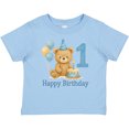 thumbnail image 3 of Inktastic 1st Birthday Bear with Cake and Balloons Boys or Girls Baby T-Shirt, 3 of 5