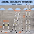 thumbnail image 6 of Telescoping Extension Ladder 12.5FT A-Shape w/ Stabilizer Bar for RV, 6 of 11