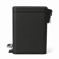 thumbnail image 4 of Home Zone Living 1.3 Gallon Slim Stainless Steel Trash Can with Step On Pedal and Soft Close Lid, Black, 4 of 9