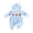 Blue, variant on Cenuakty  Boy Thanksgiving Plaid Romper Long Sleeve Footed Jumpsuits with Hat