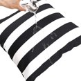 thumbnail image 6 of Decorative Outdoor Waterproof Throw Pillow Covers, Pack of 2 All Weather Patio Cushion Case Pillow Covers for Patio Furniture Porch,Balcony,Tent,Couch Bench 18x18 Inch Black and White Striped, 6 of 6