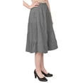thumbnail image 6 of Women's Below the Knee Length 5 Tiered Denim Prairie Skirt, 6 of 7
