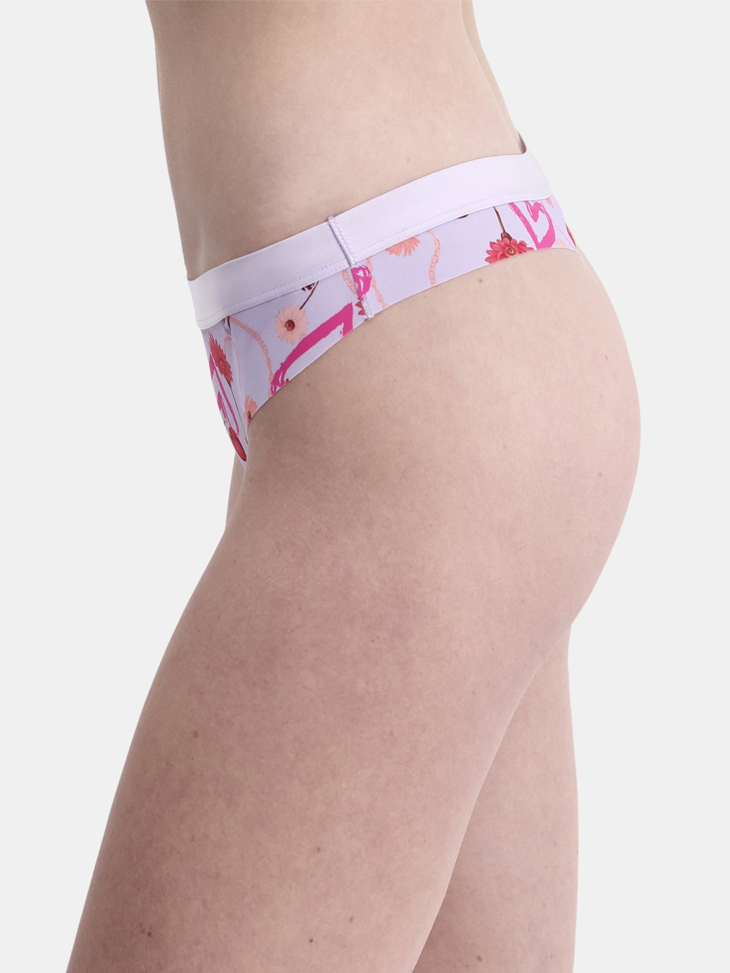 (3 pack) No Boundaries Micro Thong Panty, Women’s and Women’s Plus, Sizes S-XXXL