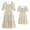 Apricot, variant on FYMNSI Girls Dresses Mommy and Me Star Print Smocked Tiered Dress Half Sleeve Spring Summer A-Line Ruffle Dress 7-8 Years