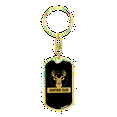 thumbnail image 4 of Hunting Club Stainless Steel or 18k Gold Premium Swivel Dog Tag Keychain, 4 of 10