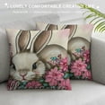 thumbnail image 3 of Qinduosi Decorative Throw Pillow Covers Set of , Hello Peeps Outdoor Home Decor, Rose Flower Eucalyptus Leaves Couch Cushion Case, 3 of 5