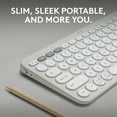 thumbnail image 2 of Logitech Pebble Keys 2 K380s, Multi-Device Bluetooth Wireless Keyboard with Customizable Shortcuts, Slim and Portable, Tonal White, 2 of 11