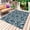 DarkBlue, variant on Black Spring Floral Outdoor Rug 3x5 Ft - Reversible Patio Rug Outdoor Camping Rugs, Farmhouse Flowers Elegant Pastoral Washable Indoor Outdoor Area Rugs, Non-Slip Outdoor Carpet Runner for Deck/Porch