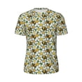 thumbnail image 5 of Wukai Bees and Flower Print Men's Short-Sleeved Mesh T-Shirt,Quick-Dry Short Sleeve Workout T-Shirt-Medium, 5 of 8