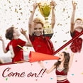 thumbnail image 7 of 4 Pcs Cheerleading Pom Poms,Topboutique Cheer Pom Poms,Metallic Foil Pom Poms with Plastic Handles,Fun Pom Poms for Adults Team Spirit Sports Party Cheering,White+Red, 7 of 7