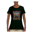 thumbnail image 2 of Main Street of America Route 66 Bike Motorcycle Cars and Trucks Womens Graphic T-Shirt, Forest Green, 2XL, 2 of 3