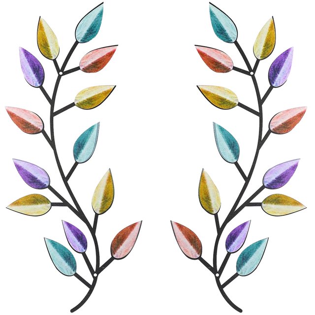 Advancent El metal decorativo de la pared deja el estilo único para la opción elegante y de moda del regalo de la decoración del hogar Decoración del hogar multicolor 2