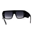 thumbnail image 4 of Retro Flat Top Unique Thick Temple Mobster Sunglasses Black Smoke, 4 of 4