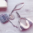 thumbnail image 2 of Pet Harness Leash Set: Plaid Soft Cat Escape Proof Leash Puppy Leash with Bag, 2 of 10
