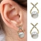 thumbnail image 3 of Fiudx Conjunto de Pendientes de Perlas, Elegantes Pendientes de Perlas Naturales, Joyería de Moda, Aguja de Plata 925, Regalo para Mujer, Accesorios de Boda, 3 of 6