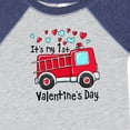 thumbnail image 4 of Inktastic It's My 1st Valentine's Day Fire Truck Boys or Girls Baby Bodysuit, 4 of 5