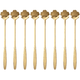 thumbnail image 1 of Juego de 8 cucharas de postre con forma de flor, cuchara para café, cuchara para azúcar, cuchara para helado, cuchara para revolver, cuchara de postre creativa de acero inoxidable reutilizable, 1 of 5