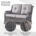 thumbnail image 5 of POCASSY 8 Piece Rattan Sofa Seating Group with Cushions, 5 of 11