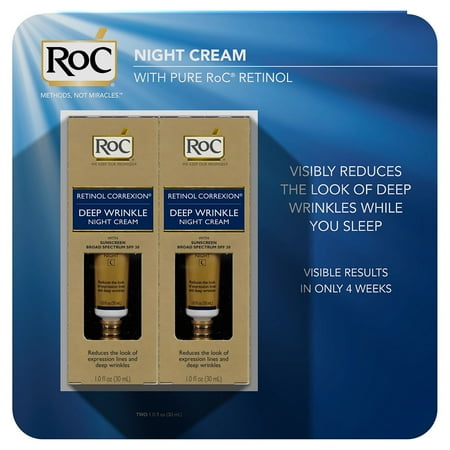 Roc "Gold" Retinol Correxion Deep Wrinkle Night Cream, 1.0 Oz tube, 2 Ct