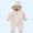 White, variant on Cute Baby Clothes, Baby Bear Outfit, Children's Solid Color Newborn Crawling Suit Thick and Warm Jumpsuit Long Sleeved Hooded Baby Hoodie, 9 Months