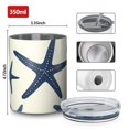 thumbnail image 4 of 12oz Coffee Tumblers Summer Ocean Starfish Stainless Steel Vacuum Insulated Travel Tumbler Coffee Cups Mug with Lid and Straw with Cleaning Brush for Cold & Hot Drinks, 4 of 5