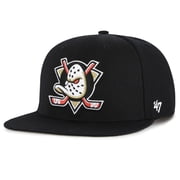 Men's '47 Black Anaheim Ducks No Shot Captain Snapback Hat