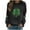 Black#04, variant on Yteetum Women's St Patrick's Day Sweatshirt Plus Size Crewneck Irish Gift St Patricks Luckys Shamrocks Graphic Print Hoodless Sweatshirts Top Womens Casual Round Neck Loose Fits Long Sleeve T Shirts