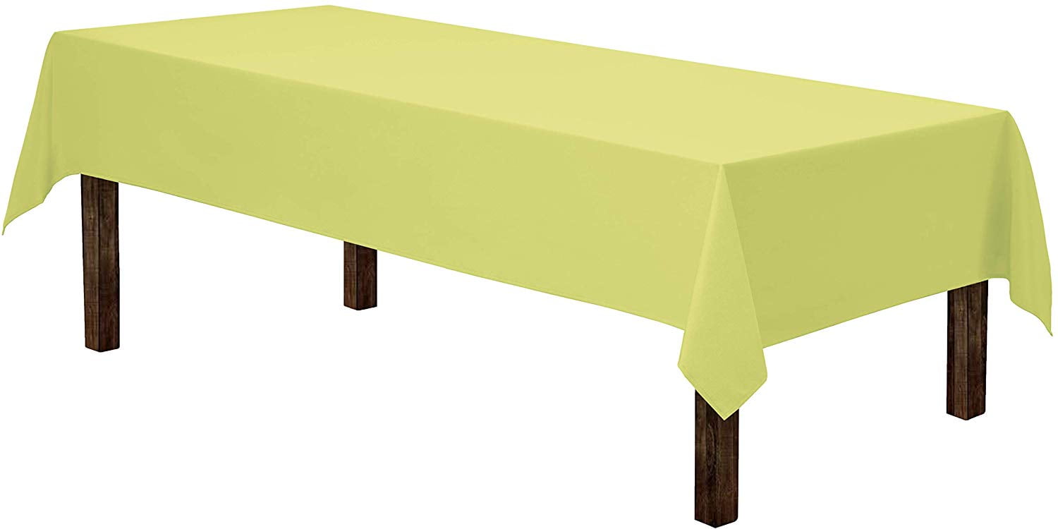 Parties Great for Buffet Table Gee Di Moda Fitted Tablecloth Apple Green Fitted Rectangle Table Cloth for 6 Foot Table in Washable Polyester Holiday Dinner 72 x 30 Inch Wedding & Trade Show