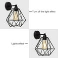 thumbnail image 3 of Wall Lights, E26 Industrial Cage Wall Lamp, Vintage Edison Wall Sconce Loft Style with Metal Shade for Bedroom Cafe Bar Restaurant Office,Gold, 3 of 4