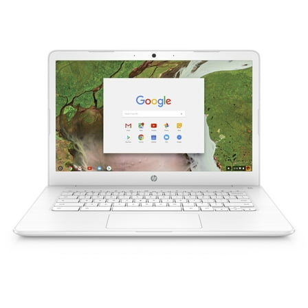 HP Chromebook 14, 14" Full HD Display, Intel Celeron N3350, Intel HD Graphics 500, 32GB eMMC, 4GB SDRAM, B&O Play Audio, Snow White, 14-ca051wm