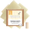thumbnail image 1 of Kit de velas con láminas de cera de abeja Candleology, blanco, 7 láminas, 1 of 9