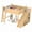 Natural, variant on Bellemave Twin Size Loft Beds with Slide and Storage, Wooden Loft Bed Frame with Wardrobe and Shelves, Princess Twin Bed for Teens Bedroom Dormitory,Blue+White