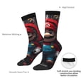 thumbnail image 5 of Lsque Mario Printed Men's Crew Socks, Soft Durable Breathable Moisture-Wicking with Odor Control Cotton socks, 5 of 7