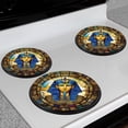 thumbnail image 7 of Electric Stove Burner Covers,4 Pcs Round Gas Burner Cover,8 and 10 Inch,Stained Glass-style, Egyptian-themed with clear background, 7 of 7