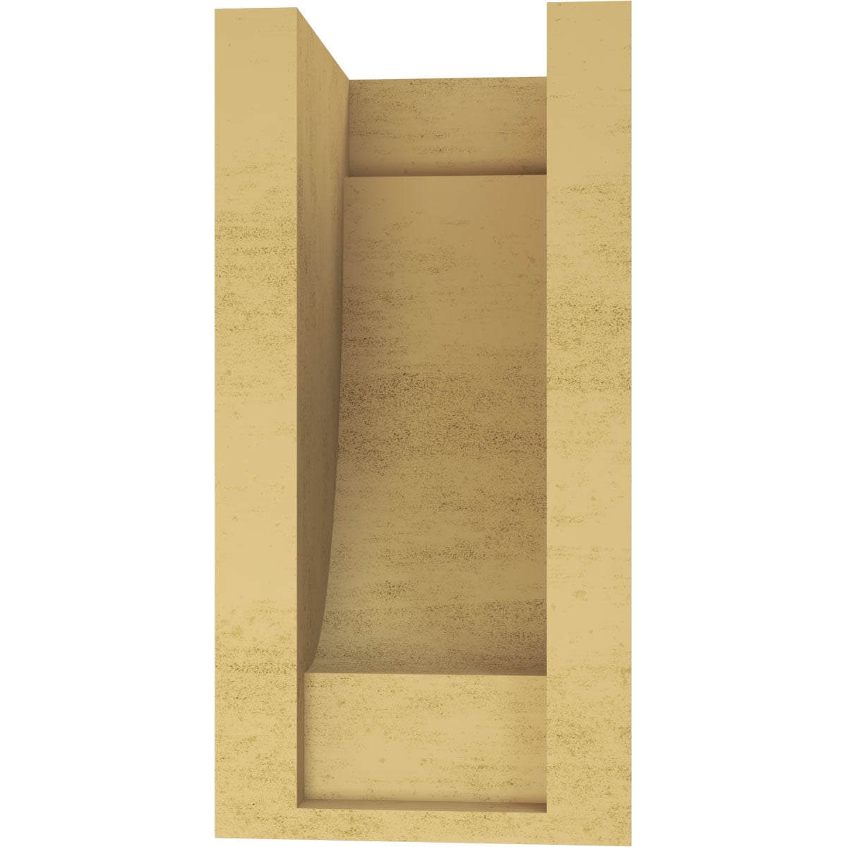 5"W x 5"D x 10"H Wide Alpine Rough Cedar Woodgrain TimberThane Corbel, Primed Tan