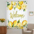 thumbnail image 2 of Yellow Lemons Sheer Curtains 45 Inches Long, Summer Fruits Leaves Pastoral Botanical Light Filering Curtains, Breathable Simi Curtain Privacy Drapes for Kitchen Bathroom Small Window Treatment, 2 of 9