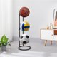 thumbnail image 4 of Estante de baloncesto, organizador de equipos deportivos de garaje, almacenamiento de pelotas, estantes de baloncesto rodantes para pelotas con ruedas, 4 of 5