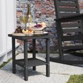 thumbnail image 5 of AreShark 2-Tier Outside Adirondack Side Table, Weather Resistant Square Outdoor Side Tables, Outdoor End Table for Backyard Pool Indoor Companion Front Porch, Black, 5 of 8