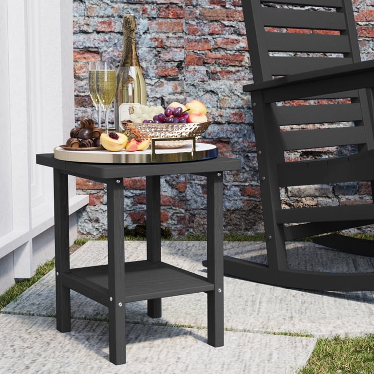 AreShark 2-Tier Outside Adirondack Side Table, Weather Resistant