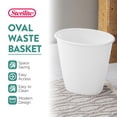 thumbnail image 3 of Sterilite Petite 1.5-Gallon Home Oval Vanity Trash Wastebasket, White (12 Pack), 3 of 6