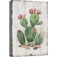 thumbnail image 1 of Art Mural sur Toile Cactus Vert avec Fleurs Rouges Peinture Abstraite Oeuvre d'Art pour la Maison Impressions - 12x18 Pouces, 1 of 5