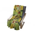thumbnail image 4 of Fiesta Soft Flannel Fleece Blanket, Sprites with Sombrero Maracas Mustache Mexican Hand Drawn Illustration, Cozy Plush for Indoor and Outdoor Use, 50" x 60", Green Yellow Vermilion, by Ambesonne, 4 of 6