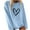 Blue winter tops, variant on Holiday Usmixi Womens Sweatshirt Winter Womens Crewneck Sweatshirt Valentine's Day Fashion Heart Print Sweater Long Sleeve Loose Cozy Knitted Ribbed Pullover Sweatshirt Tops Big Saving