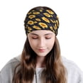 thumbnail image 6 of Yiaed Royal Blue Plaid Sunflower Print Multifunction Beanie Hats for Women Men Slouchy Knit Beanie Hat Winter Hat Scarf Stretch Skull Cap, 6 of 8