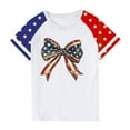 thumbnail image 4 of AUNVITO Boys & Girls Casual Raglan Sleeve T-Shirt Patriotic Independence Day Print Round Neck Graphic Top, 4 of 4